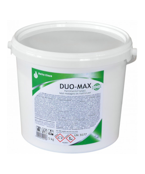 Duo-Max Fertőtlenítő hatású kézi mosogató és tisztítópor, 5kg, vödrös